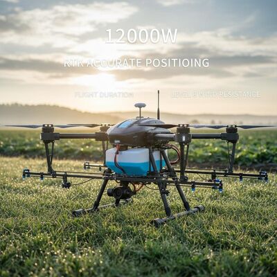 TPU-Kohlenstofffaser-Landwirtschaftssprüher Drohne mit 12000W Flugdauer RTK genaue Positionierung und Windwiderstand von Stufe 8